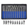 Samcos Tungsten Carbide Bar Router Bit, 10 Types, Case Included,