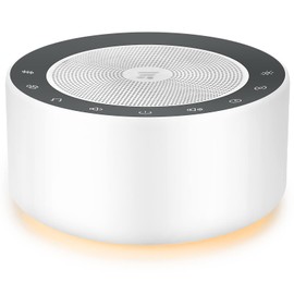 WeiÃes RauschgerÃ¤t mit 30 High-Fidelity-Soundtracks, 7 Farben Nachtlichter, Voll-Touch-Tuch Gitter und Tasten, Timer- und Speicherfunktionen, Plug-in, Sound-Maschine fÃ¼r Babys, Erwachsene (weiÃ)