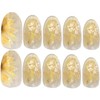 Sunflower Nail Tip, Round Shape, Yellow, Summer, Made in Japan
