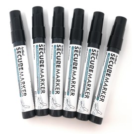 IMPRINT360 Secure Marker Redacting Pen, (6-Markers) Perfect for Blacking out Private Information (