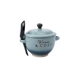 CGB Giftware | Snuggle Season 'Warm & Cosy' Soup Bowl with Spoon | Gift Boxed | Autumn | 350ml Capacity | GB07156