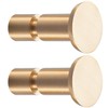 TECI Solid Brass Gold Hooks(2 Pack) Heavy Duty Wall Mounted.Perfect