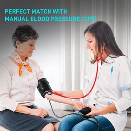 SCIAN Stethoscope - Single Head Cardiology Stethoscopes for Nurses, Doctors and Nursing School Students, Ideal for Blood Pressure Monitoring Home Diagnostics Medical Supplies, Red