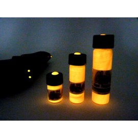 Glow-On Bubble Gum Red Color and Warm Red Glow, Gun Night Sights Paint. Small 2.3 ml Vial. Concentrated, Bright, Long Lasting Luminescence.