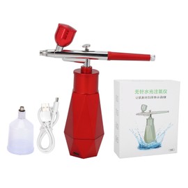 Facial Oxygen Injector High Pressure Fine Mist USB Rechargeable Handheld Face Moisturizing Sprayer Red