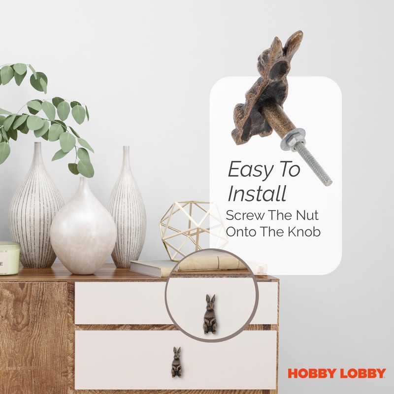 Metal Bunny Rabbit Knob – Premium Decorative Knobs for Cabinets