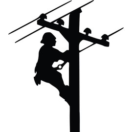 NBFU Lineman Fixer Electrician 1 (Black) (Set Of 2) Premium Waterproof Vinyl Decal Stickers For Laptop Phone Accessory Helmet Car Window Bumper Mug Tuber Cup Door Wall Decoration