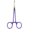 Cynamed Pet Hair Puller and Tick Removing Curved Forceps with Serrated Jaws for Cats, Dogs and More (Bursting Indigo)