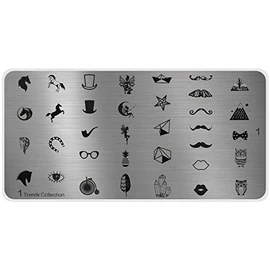 MoYou's XL Trendy plates collection 1, owl, moustache, horses and more designs nail art stamping template