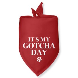 It's My Gotcha Day Dog Bandana Adopt Me Bandanas for Dogs Adoption Gotcha Day Adopted Baby Dog Announcement Adopt Me Pets Scarf for Small Medium Dogs & Cats