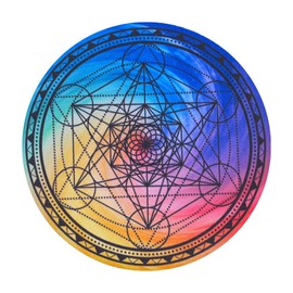 Legacystraps Metatrons Cube II Sacred Geometry Grid- 5” Mini Metaphysical Reike Crystal Healing Grid(Crystals Not Included)