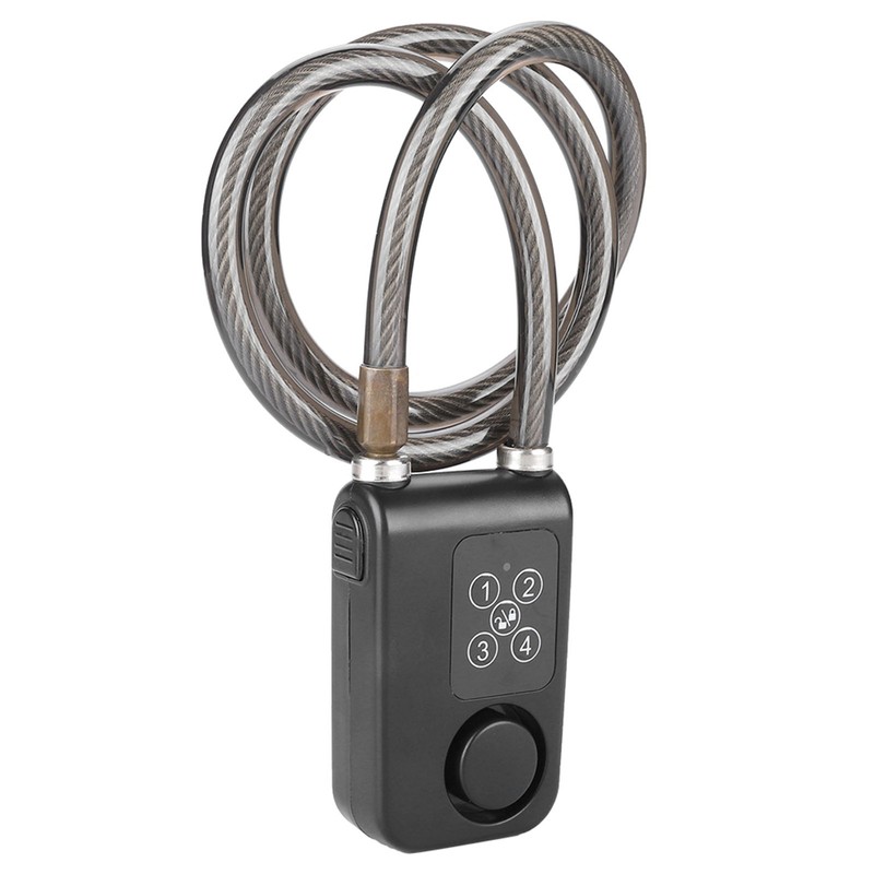 110dB Smart Waterproof Password Bicycle Lock Anti theft Alarm Lock