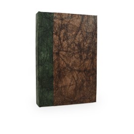 Nepali Eco Journal with Vintage Lokta Paper. Hand-made Notebook to write in from Nepal. (5x8", Dark Walnut)