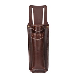 Tourbon Leather Garden Pruning Shears Folding Saw Double Holster Gardening Florist Pouch Multipurpose Tool Holder for Belt, Brown