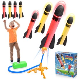 Kids Toys for 3-9 Years Old Boys, Garden Games 3-9 Years Old Boys Girls Gift Outdoor Toy Kids Garden Toys Age 3-9 Years Old Boys Stomp Kites Rocket Toys Launcher for Kids Girls Birthday Presents