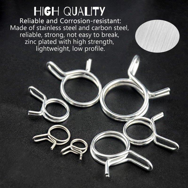 WMYCONGCONG 70 PCS Double Wire Fuel Line Hose Tube Spring