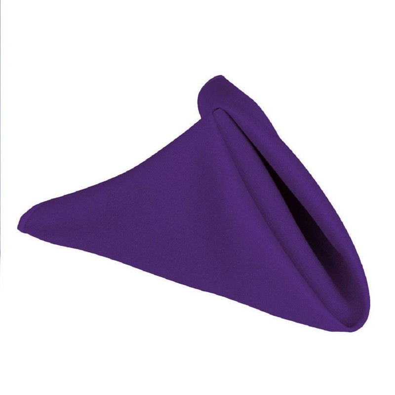 WedDecor 20 Inch Purple Cotton Polyester Table Napkin for Home,