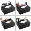 BTSKY PU Leather Household Office Rectangular Tissue Box with Remote