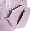 Purple PU Leather Women Sports Shoulder Gym Bag Pickleball Duffle