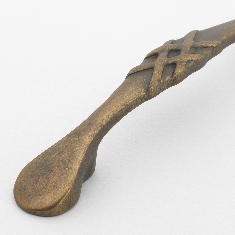 GlideRite Hardware 83063-AB-10 3 inch Cc Braided Antique Brass Cabinet