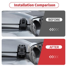 Linskip Hood Latches Aluminum Hood Catch Kit Replacement Compatible with 2007-2024 2025 Jeep Wrangler JK JL & Jeep Gladiator JT, Exterior Accessories(Pair)