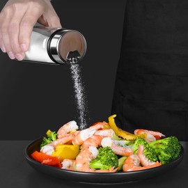 Verdental Verdental 7 oz Salt Pepper Shakers with Adjustable Outlet Holes Clear Glass Shaker Bottles Spice Seasoning Cans for Kitchen Decor and Home Restaurant BBQ Camping Farmhouse Kitchen Accessories (200ml)