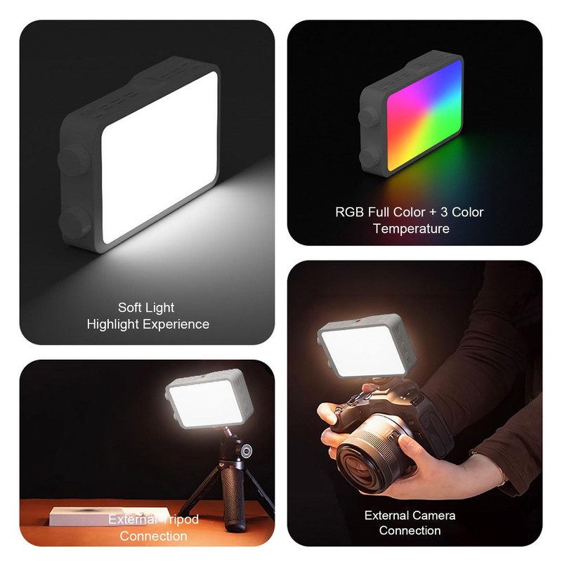 Photography Video Fill Light, 40W RGB 3000-7000K Stepless Brightness RGB