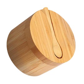 NOLITOY Magnetic Lid Salt Container Round Seasoning Holder for Kitchen Stylish Condiment Box for Storing Pepper Sugar Spices Chic Design