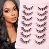 7 Pairs Fluffy False Eyelashes, Natural Wispy Eyelashes, Artificial Manga