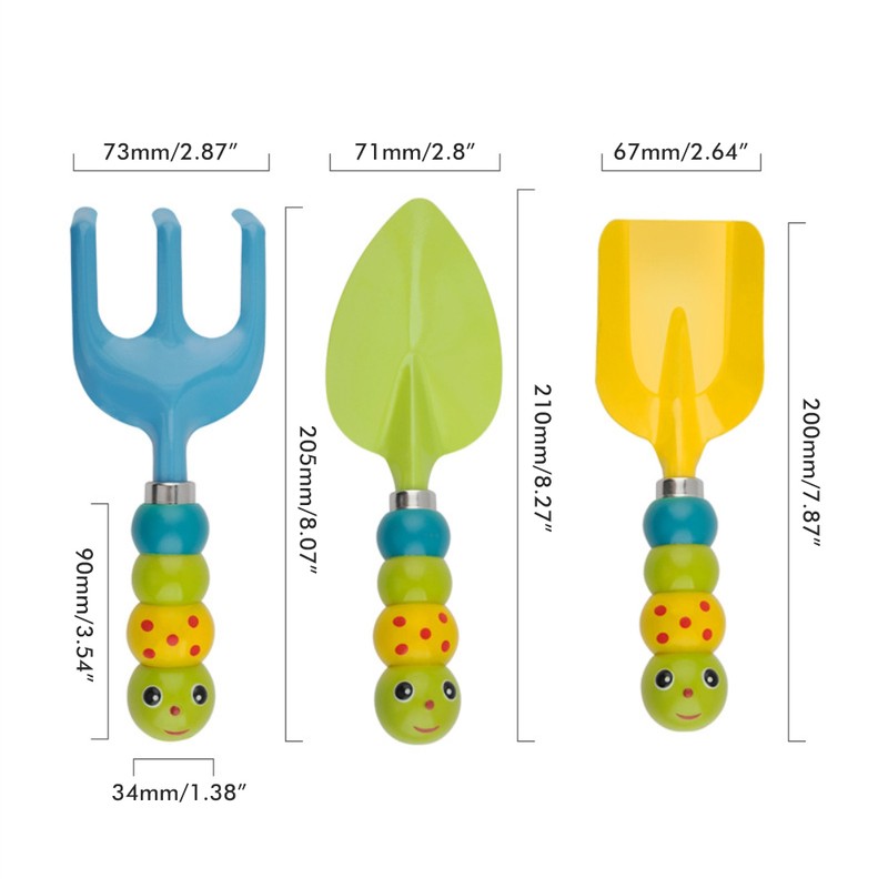 3 Pcs Garden Tool Set Children Gardening Toys Stainless Steel