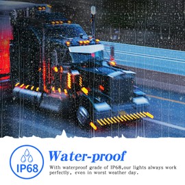 FABOOD F 10PCS Sealed Waterproof Smoked Purple 3/4" Mini Round Clearance LED Front Rear Side Indicator Bullet Grommet Marker Bumper Grille Light for Truck RV Car Bus Trailer Pickup Van Caravan Boat