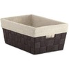 Whitmor Bolsa de Almacenamiento con agarradera, Tejida, Marrón, Small Shelf