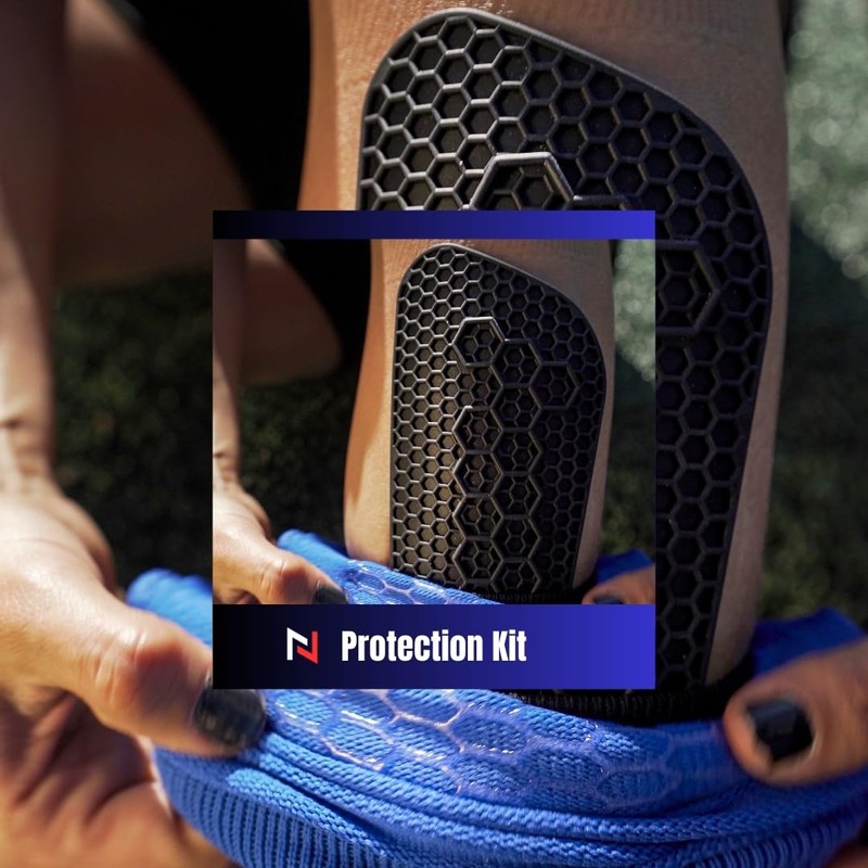 Pack Leg Sleeve Soccer + Shin Guards (White)