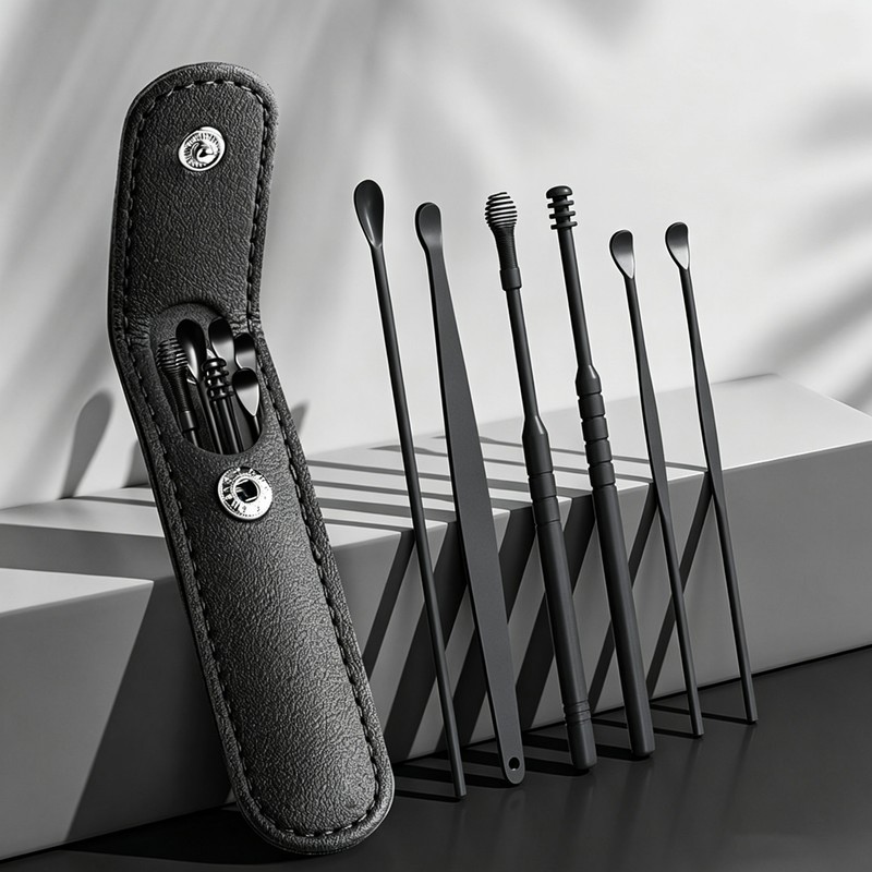 6-Piece Stainless Steel Ear Wax Removal Kit for Personal Ear