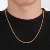 KRKC&CO Men’s Chain Necklace, 24K Gold Plated Cuban Link Chains