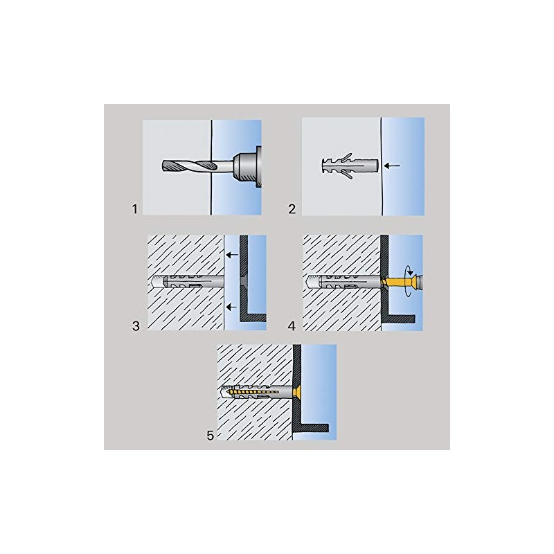 fischer | Kit de 12 Taquetes S de Nylon 7