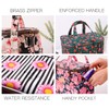 Kwang Min Floral Insulated Lunch Bag for Women,Reusable Lunch Box,Large