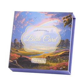 icceemee Bible Verse Cards, 50 Unique, Assorted Mini Scripture Encouragement Motivational Inspirational Prayer Cards, Christian Bible Gifts