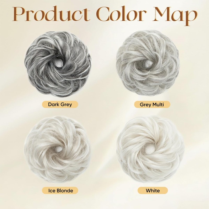 CJL HAIR Small Messy Bun Hair Pieces for Women Thin