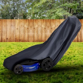FH Group Lawn Mower Cover, Push Lawn Mower Cover, Waterproof Lawn Mower Cover, Durable Lawn Mower Covers, Cover for Lawn Mower, Heavy Duty Mower Cover Large Black