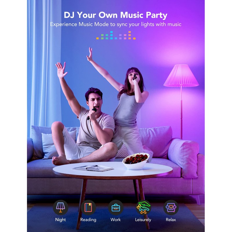 Govee LED Smart Light Bulbs, 1000LM Color Changing Light Bulb,