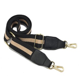 LEMEDE Purse Strap Wide Replacement Crossbody Bag Straps, 1.5" Canvas Handbag Shoulder Strap, Adjustable Tote Belt（Gold Hardware