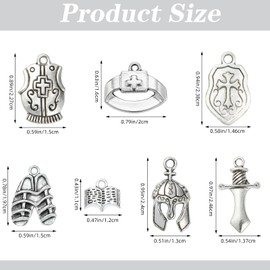 LEGENTLISUR 70 Pcs Silver Bible Theme Charms for Jewelry Making Bulk Christian Alloy Charms Pendants for Earring Necklace Bracelet DIY Supplies