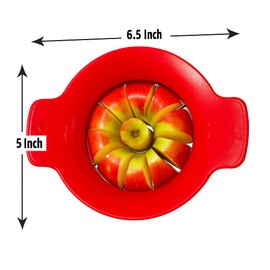 Apple Cutter Slicer with 12 Ultra Sharp Stainless Steel Blades and Ergonomic Plastic Handle Apple Pear Slicer Corer Cutter Wedger Divider