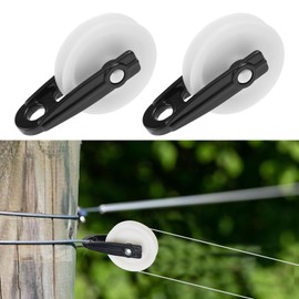 OTOTEC 4Pcs Nylon Clothesline Pulley 2-1/2" Diameter Nylon Pulley Clothes Puller Pulley Rope Wire Outdoor Pulley