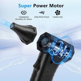 Compressed air dust Collector, 130000RPM Electric air dust Collector, USB Rechargeable Hair Dryer, Used for Cleaning Computer Keyboards and Electric Equipment, can Replace Compressed air Tanks