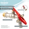 tecuro Outlet Valve with Lockable Lever 1/2 Inch Chrome-Plated Matt