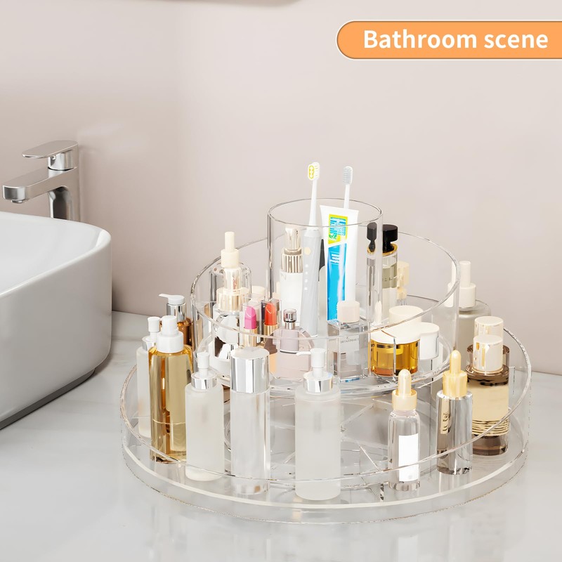 Molutsody Makeup Organizer for Vanity, Cosmetic Display Case with Drawers,