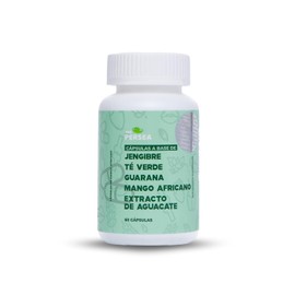A&G PERSEA Cápsulas a base de té verde con jengibre, extracto de aguacate, ingredientes naturales, 60 CÁPSULAS