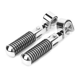 CHICIRIS 1 Pair 7-1/2 Inch Motorcycle Foot Pegs Strong Corrosion Resistant Foot Pegs for Motorcycles with 25 mm/1 Inch Highway Engine Guards (Stainless Steel Colour)